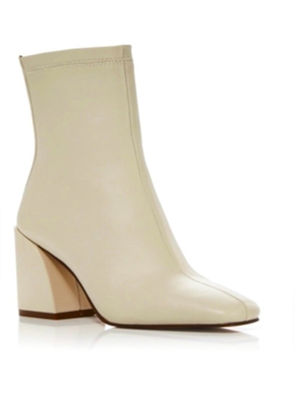 AQUA Julie Leather Bootie in Bone